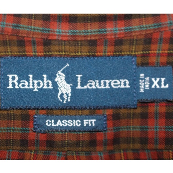 Men's Ralph Lauren Blue Label Plaid Classic Fit Shirt  Pony Size: XL Mutli Color - Picture 3 of 5
